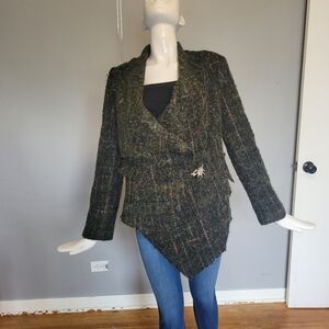 Debbie Shuchat Asymmetrical Wool Blazer, VGUC, Size 8